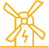 Wind turbine icon representing easy solar kit renewable energy sources.